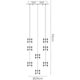 Nico 9 Light Crystal Cluster Pendant Light - Polished Chrome