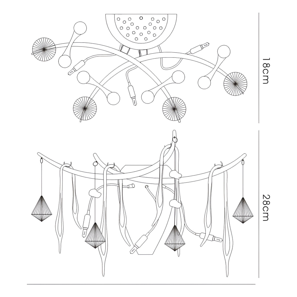 Cygnet 3 Light Black Glass & Crystal Wall Light - Chrome