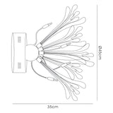 Love 6 Light Glass Wall/Ceiling Light - Chrome