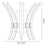 Sinclair 2 Light Wall Light - Polished Chrome