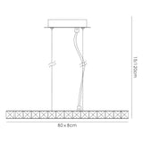 Galaxy LED Crystal Linear Suspension Light - Polished Chrome