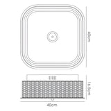 Hawthorne Square LED Crystal Flush Ceiling Light 4000K 30W - Polished Chrome