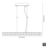 Galaxy LED Crystal Linear Suspension Light - Polished Chrome