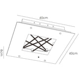 Felix LED Crystal Flush Ceiling Light 3600K 16W - Polished Chrome
