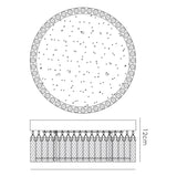 Aiden Large Round LED Glass Flush Ceiling Light 4200K 21W - Polished Chrome