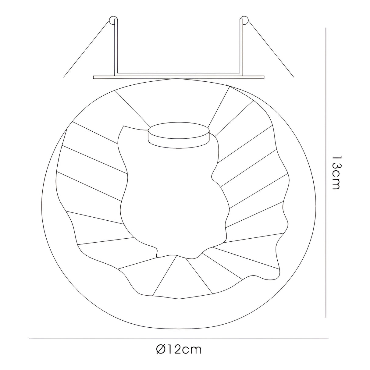 Salvio LED Round Ceramic Semi-Flush Ceiling Light 4200K 3W - White