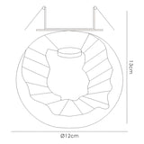 Salvio LED Round Ceramic Semi-Flush Ceiling Light 4200K 3W - White