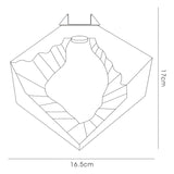 Salvio LED Square Ceramic Semi-Flush Ceiling Light 4200K 3W - Black