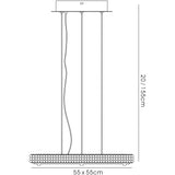 Amelia LED Crystal Suspension Light 44W 4000K - Chrome