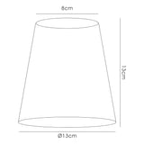 Wrinkle Clip-On Lampshade - Black, 8/13cm x 13cm