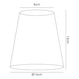 Wrinkle Clip-On Lampshade - Olive, 8/13cm x 13cm