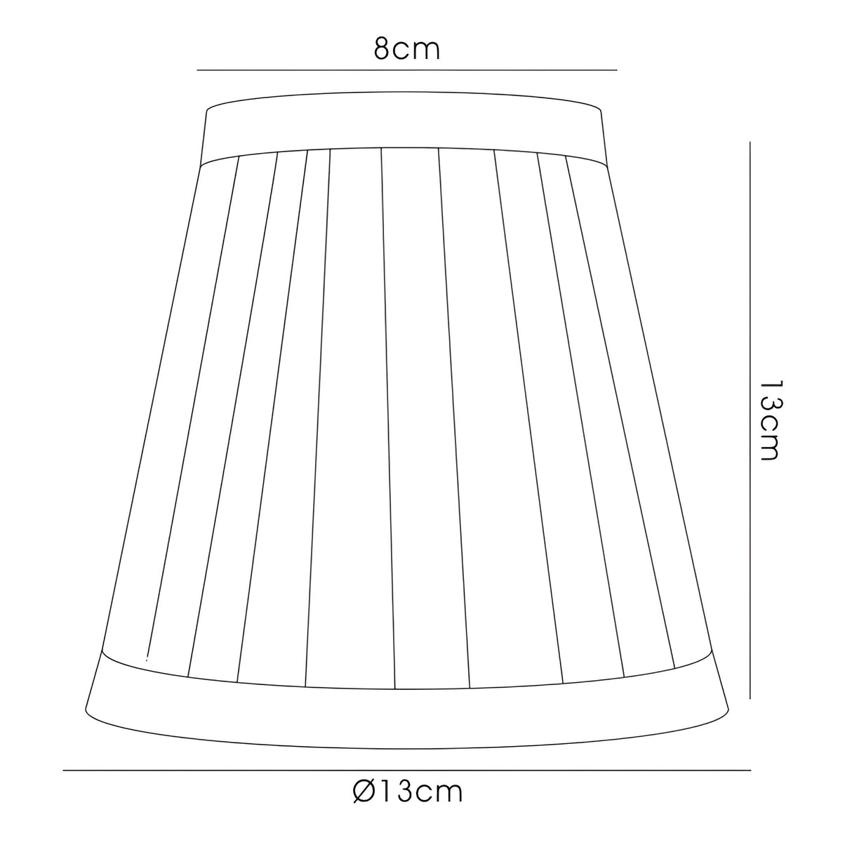 Organza Pattern Clip-On Lampshade - Black, 8/13cm x 13cm