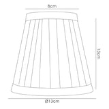 Organza Pattern Clip-On Lampshade - Black, 8/13cm x 13cm