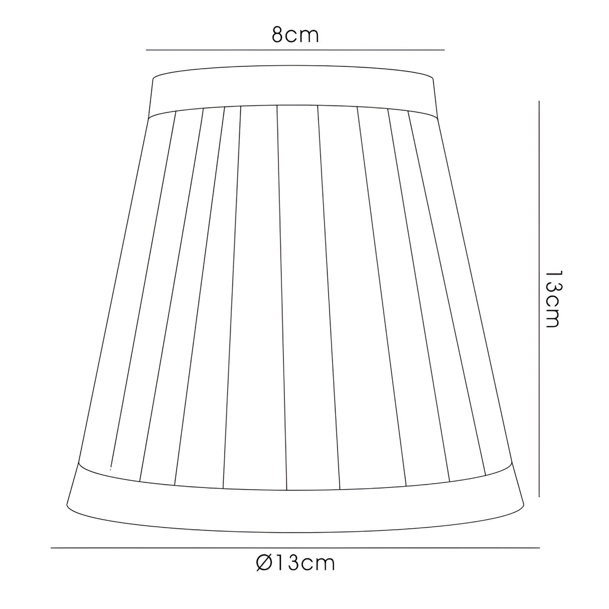 Organza Pattern Clip-On Lampshade - Cream, 8/13cm x 13cm