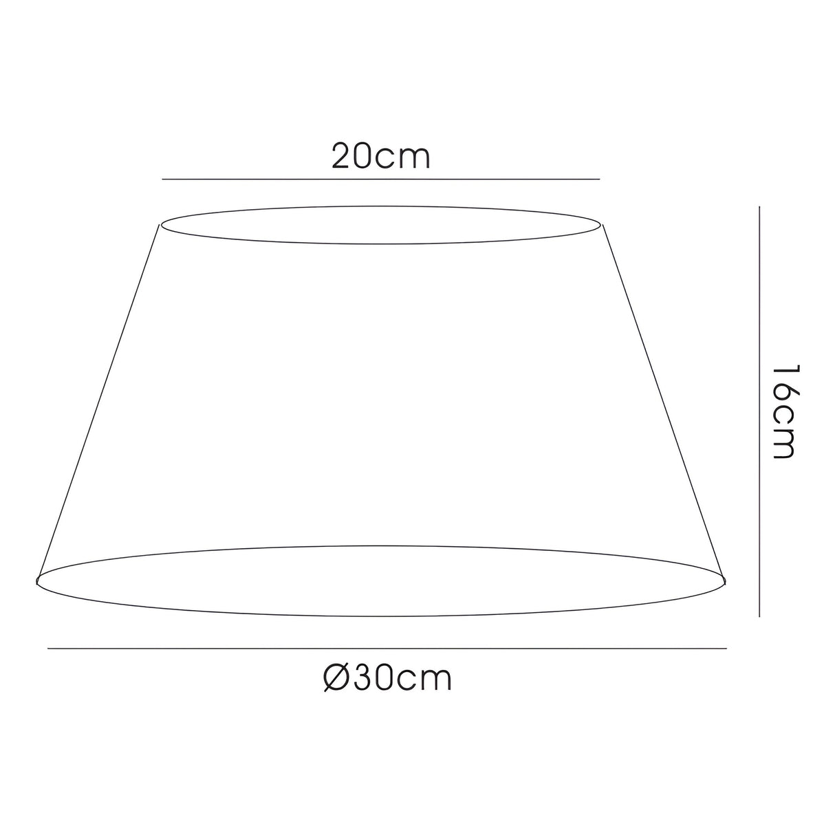 Wrinkle Lampshade - Chocolate Brown, 20/30cm x 16cm