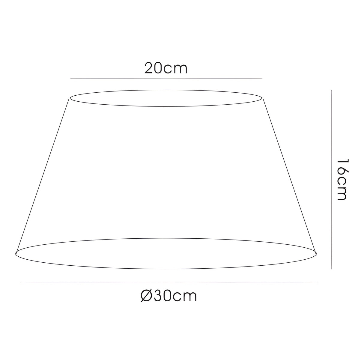 Wrinkle Lampshade - Cream, 20/30cm x 16cm