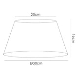 Wrinkle Lampshade - Cream, 20/30cm x 16cm