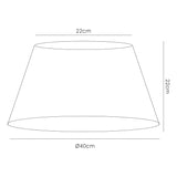 Wrinkle Lampshade - Black, 22/40cm x 22cm