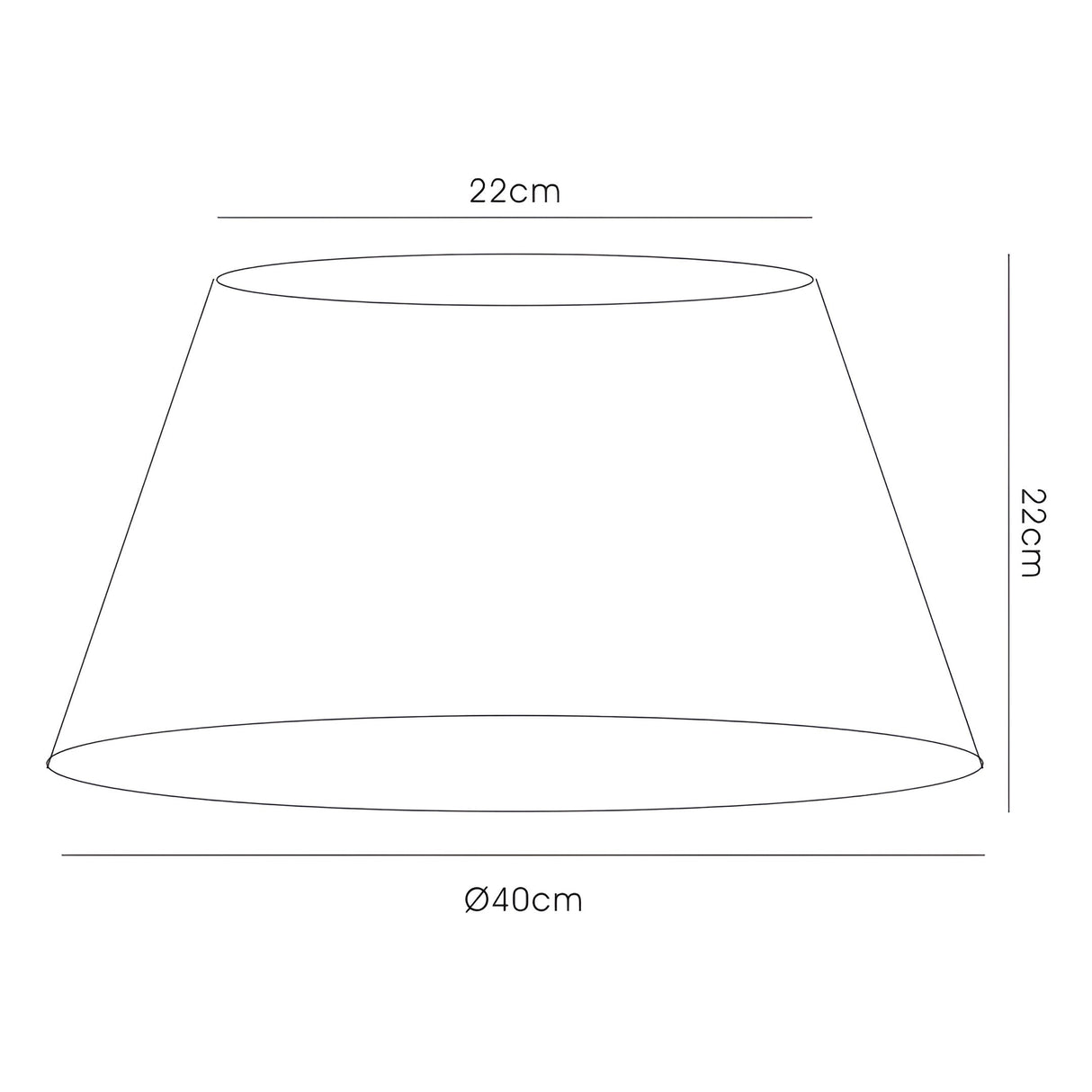 Wrinkle Lampshade - Chocolate Brown, 22/40cm x 22cm