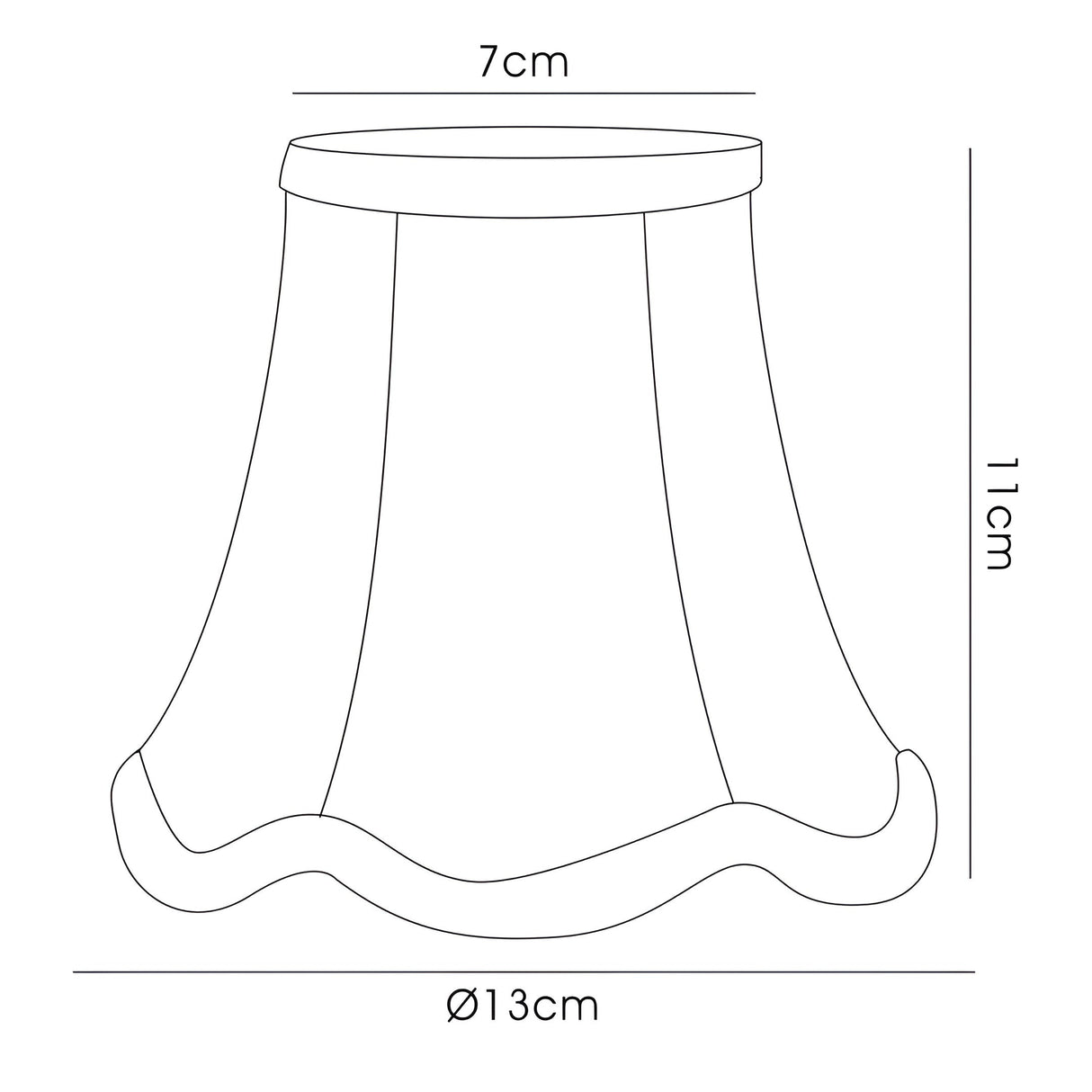 Onida Clip-On Lampshade - Black, 7/13cm x 12cm