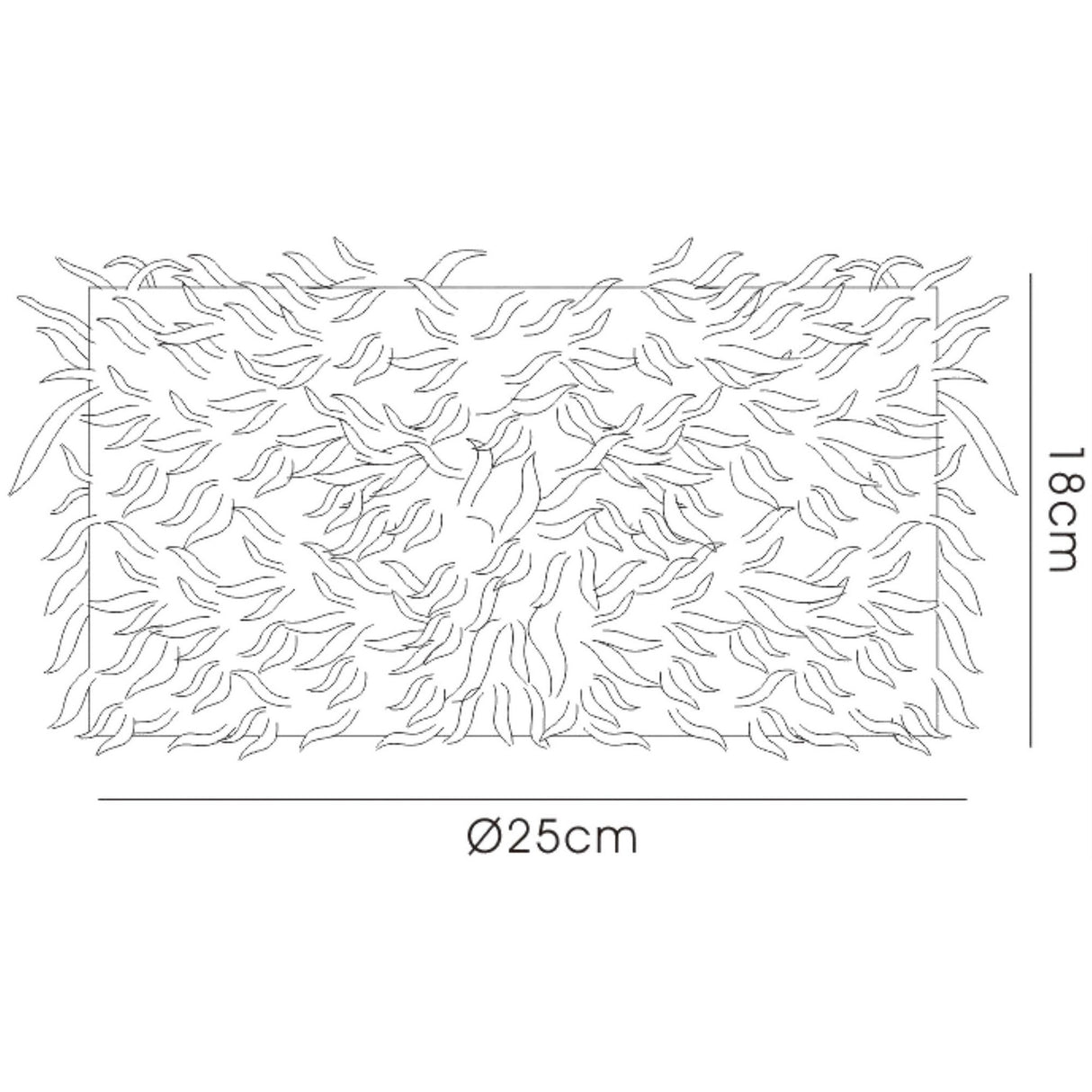 Arqus Feather Lampshade - White, 25 x 18cm