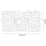 Arqus Feather Lampshade - Red, 33 x 20cm