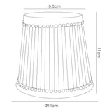 Rada Clip-On Lampshade - White, 8.5/11cm x 11cm