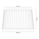 Stella Round Lampshade - Black, 30/35cm x 25cm