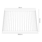 Stella Round Lampshade - Black, 35/40cm x 26.3cm