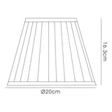 Stella Round Lampshade - Ivory, 15/20cm x 16.3cm