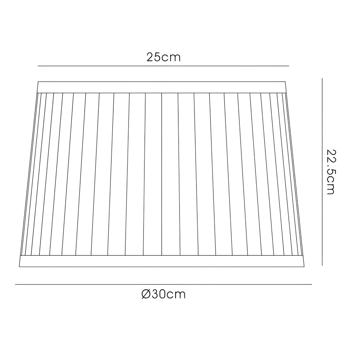 Stella Round Lampshade - Ivory, 25/30cm x 22.5cm