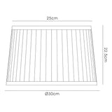 Stella Round Lampshade - Ivory, 25/30cm x 22.5cm