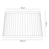 Stella Round Lampshade - Ivory, 30/35cm x 25cm