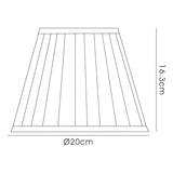 Stella Round Lampshade - White, 15/20cm x 16.3cm