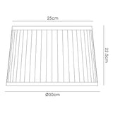 Stella Round Lampshade - White, 25/30cm x 22.5cm