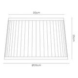 Stella Round Lampshade - White, 30/35cm x 25cm