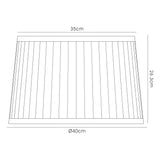 Stella Round Lampshade - White, 35/40cm x 26.3cm