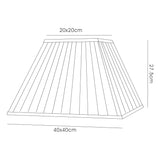 Leela Square Pleated Lampshade - Black, 20/40cm x 27.5cm