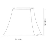 Contessa Extra Small Square Lampshade - Black, 13/20.5cm x 18.5cm