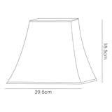 Contessa Extra Small Square Lampshade - White, 13/20.5cm x 18.5cm