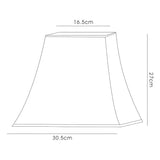 Contessa Medium Square Lampshade - White, 16.5/30.5cm x 27cm