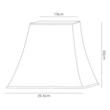 Contessa Large Square Lampshade - White, 19/35.5cm x 30cm