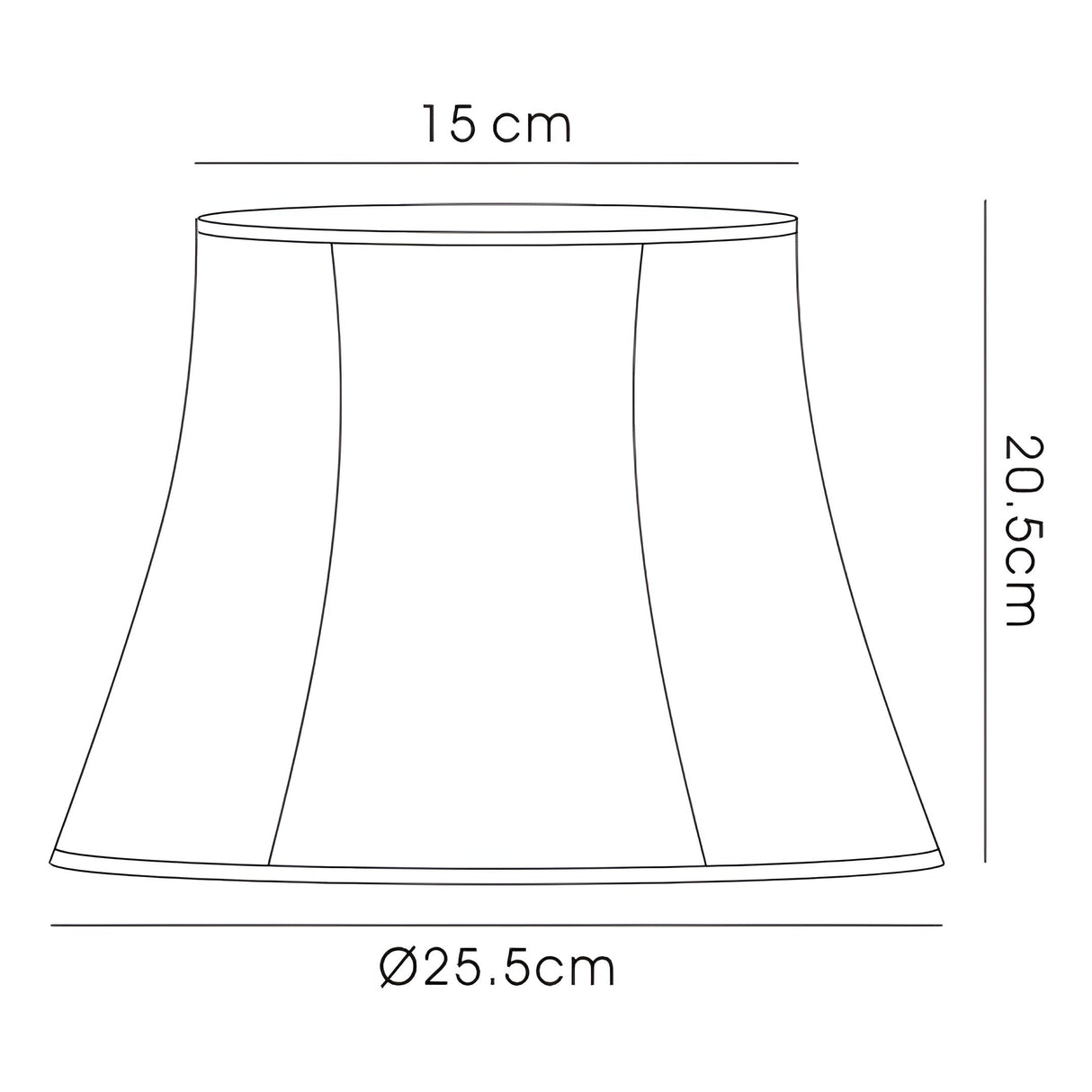 Cusco Small Hexagon Lampshade - Cream, 15/25.5cm x 20.5cm