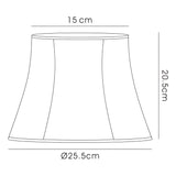 Cusco Small Hexagon Lampshade - Cream, 15/25.5cm x 20.5cm