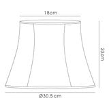 Cusco Medium Hexagon Lampshade - Cream, 18/30.5cm x 23cm