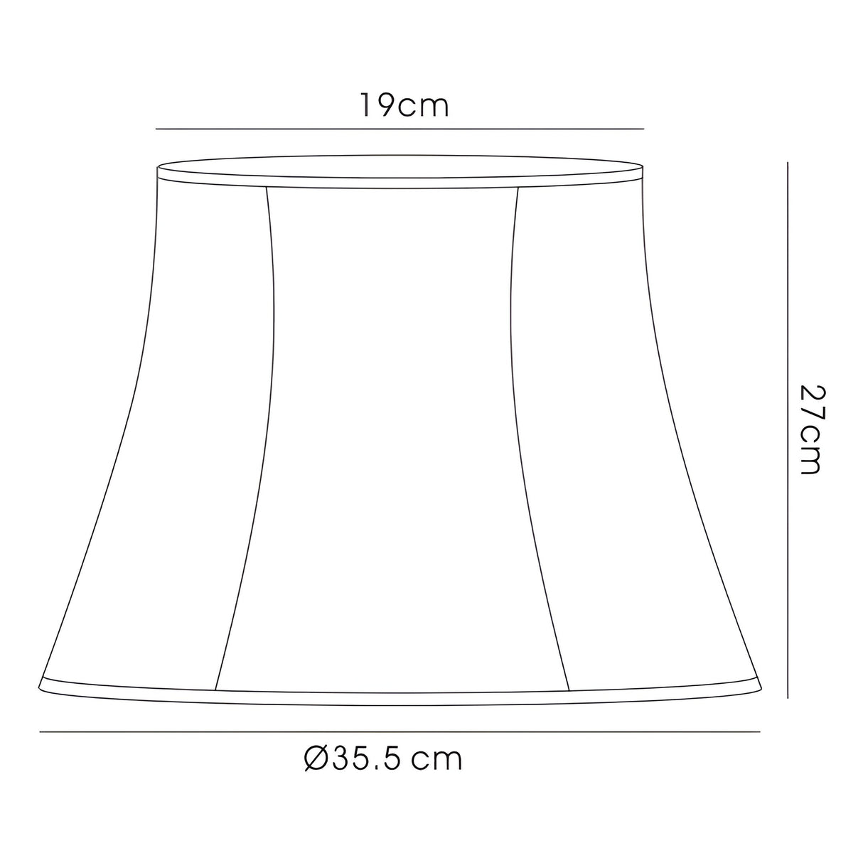 Cusco Large Hexagon Lampshade - Cream, 19/35.5cm x 27cm