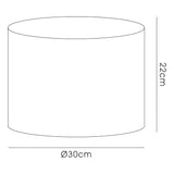 Duo Small Round Lampshade - Black/Chrome, 30 x 22cm