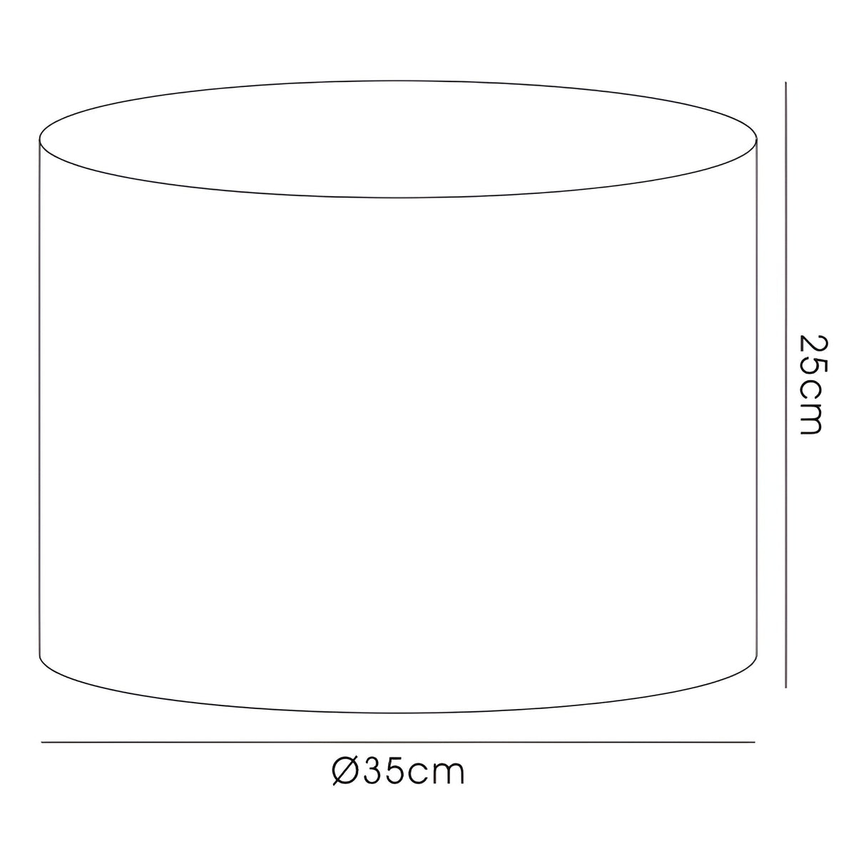 Duo Medium Round Lampshade - Black/Chrome, 35 x 25cm