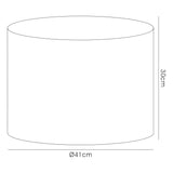 Duo Large Round Lampshade - Black/Chrome, 41 x 30cm