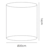 Curino Small Round Fabric Lampshade - Black, 20 x 16cm